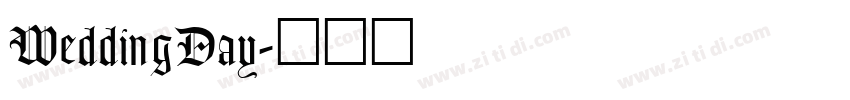 WeddingDay字体转换