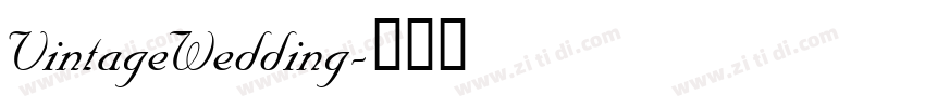 VintageWedding字体转换