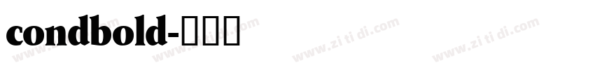 condbold字体转换