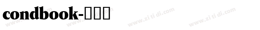 condbook字体转换