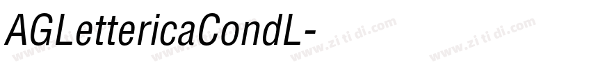 AGLettericaCondL字体转换
