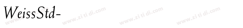 WeissStd字体转换