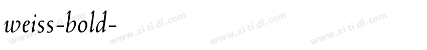 weiss-bold字体转换