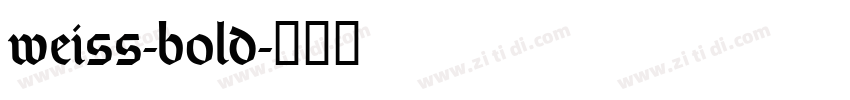 weiss-bold字体转换
