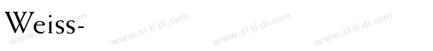Weiss字体转换