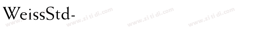 WeissStd字体转换