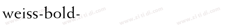 weiss-bold字体转换