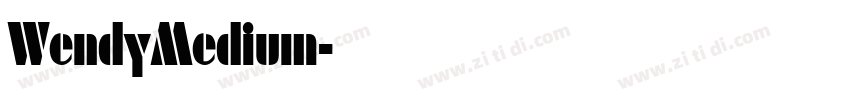 WendyMedium字体转换