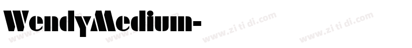 WendyMedium字体转换