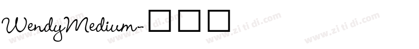WendyMedium字体转换