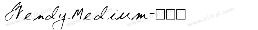WendyMedium字体转换