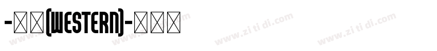 -常规(Western)字体转换