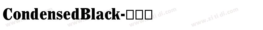 CondensedBlack字体转换