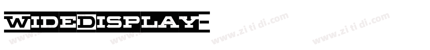 WideDisplay字体转换