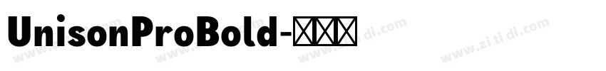 UnisonProBold字体转换