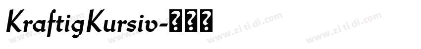 KraftigKursiv字体转换