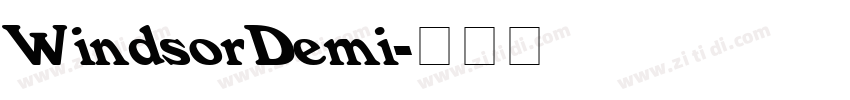 WindsorDemi字体转换