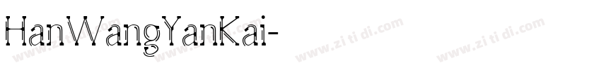 HanWangYanKai字体转换