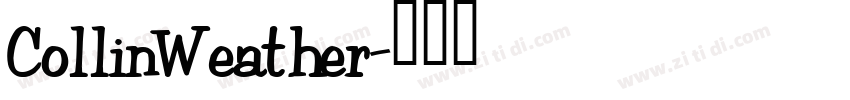 CollinWeather字体转换
