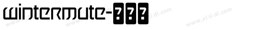 Wintermute字体转换