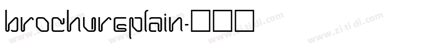 BrochurePlain字体转换