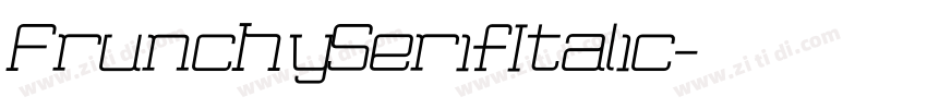 FrunchySerifItalic字体转换