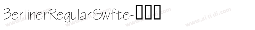BerlinerRegularSwfte字体转换
