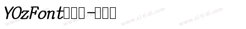 YOzFont手写体字体转换
