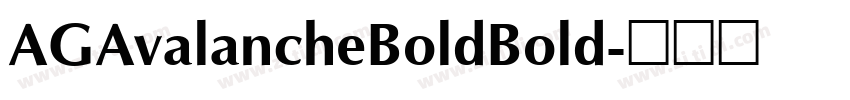 AGAvalancheBoldBold字体转换