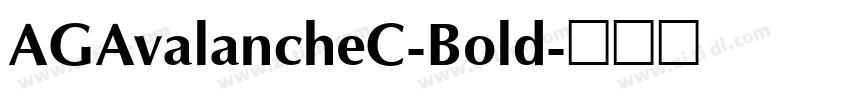 AGAvalancheC-Bold字体转换