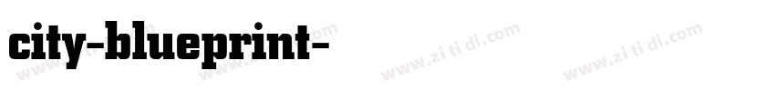 city-blueprint字体转换