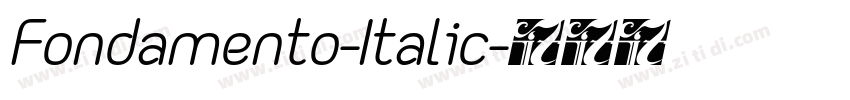 Fondamento-Italic字体转换