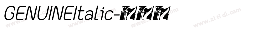 GENUINEItalic字体转换 GENUINEItalic字体转换