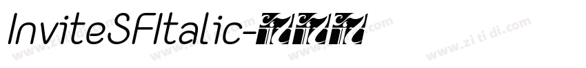InviteSFItalic字体转换