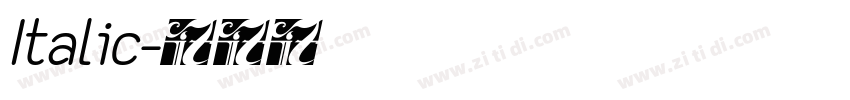 Italic字体转换