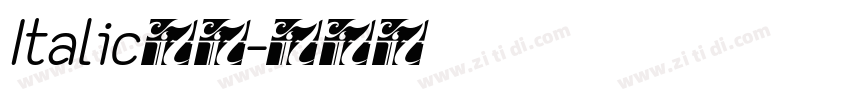 Italic字體字体转换