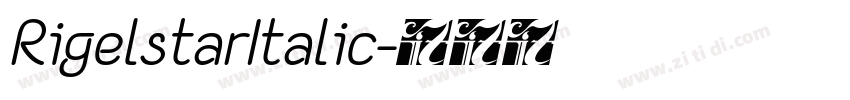 RigelstarItalic字体转换