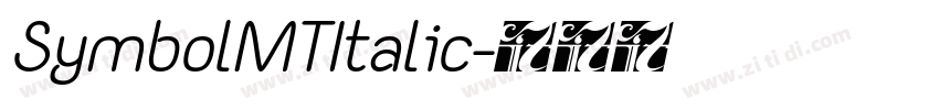 SymbolMTItalic字体转换