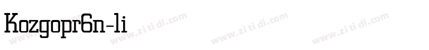 Kozgopr6n-light字体转换