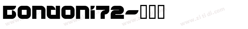 Bondoni72字体转换