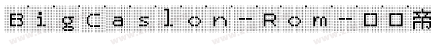 BigCaslon-Rom字体转换