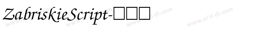ZabriskieScript字体转换