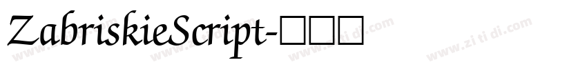 ZabriskieScript字体转换