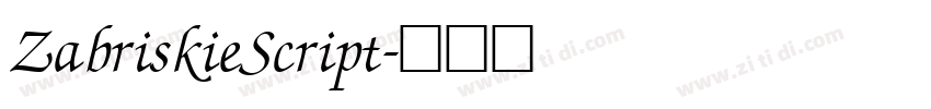 ZabriskieScript字体转换