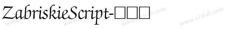 ZabriskieScript字体转换