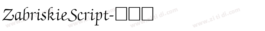ZabriskieScript字体转换