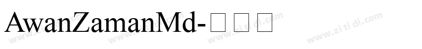 AwanZamanMd字体转换