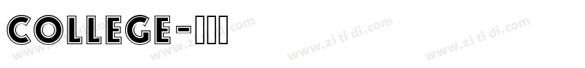 COLLEGE字体转换