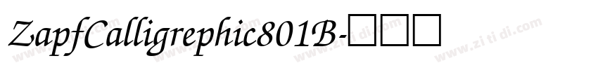 ZapfCalligrephic801B字体转换