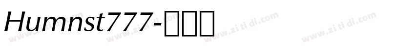 Humnst777字体转换